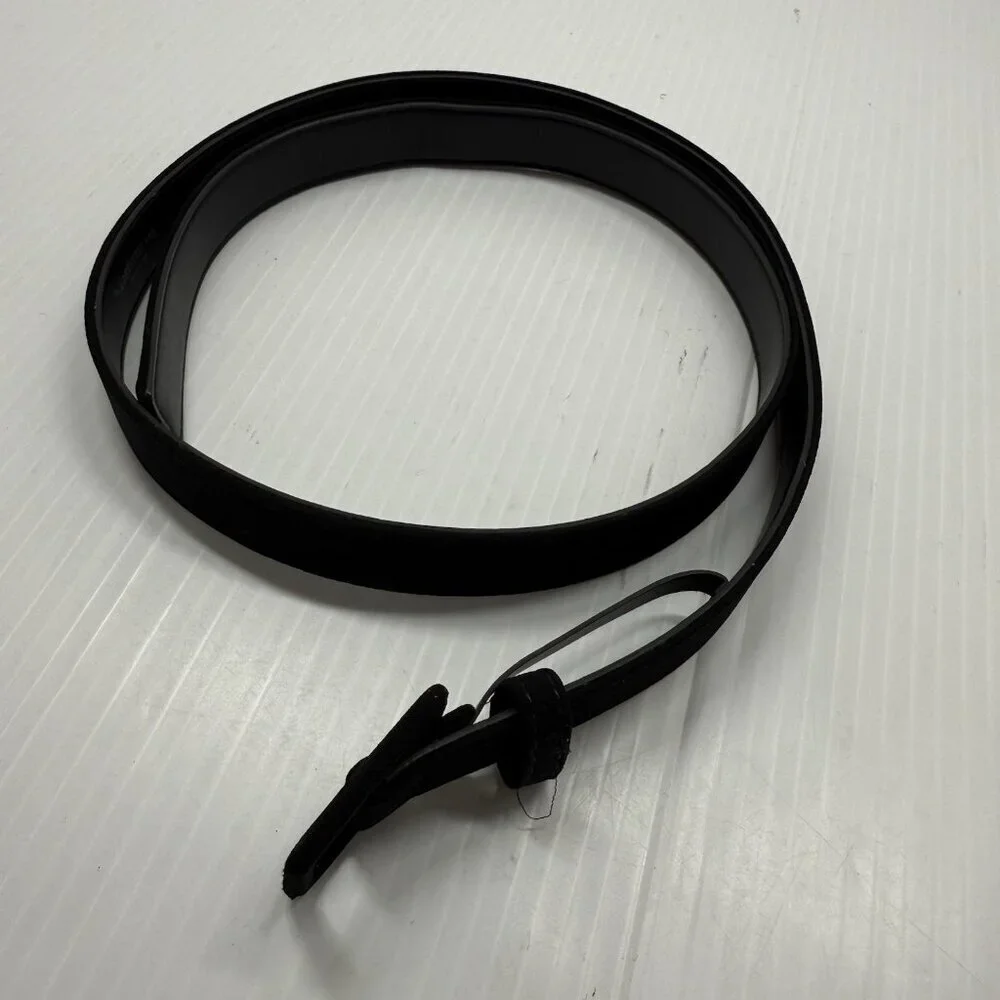 Lafayette 148 New York Black Belt Women’s Size L Minimalist Square Buckle
